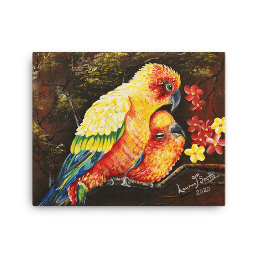 Lauren T Smith Art Studio 16×20 Parrot Love