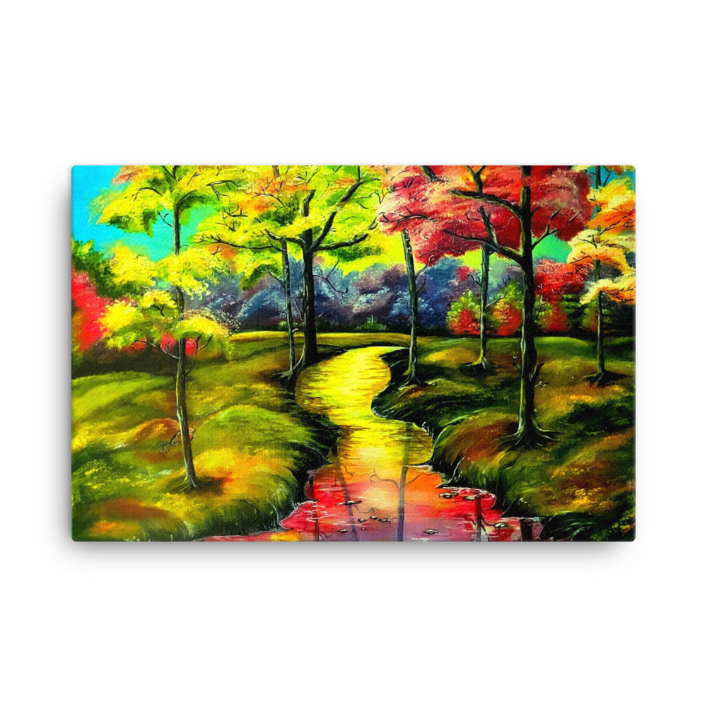 Lauren T Smith Art Studio Gift Shop 24″×36″ The Celebration of Nature, Nature Painting, Vibrant Painting, Acrylic painting