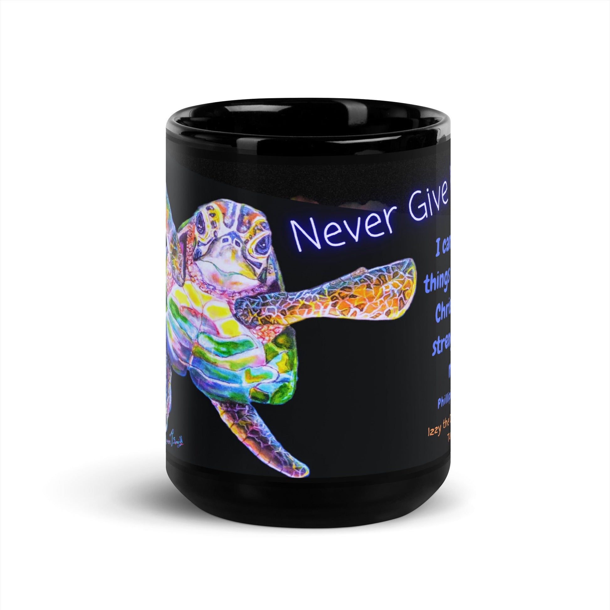 Lauren T Smith Art Studio Gift Shop Black Glossy Mug, bird mug, animal lovers mug, unique mug, art mug, colorful mug, inspirational mug, collectible mug, fun mug, funny mug, original mug, tea cup, designer mugLauren T Smith Art Studio Gift Shop Black Glossy Mug