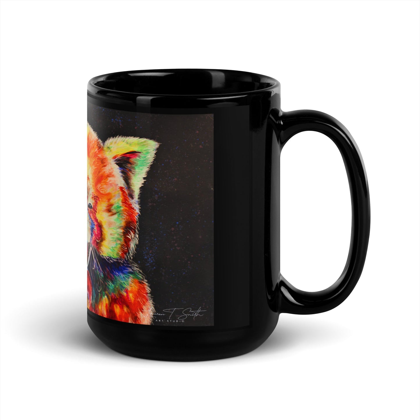 Lauren T Lauren T Smith Art Studio Gift Shop Black Glossy Mug, bird mug, animal lovers mug, unique mug, art mug, colorful mug, inspirational mug, collectible mug, fun mug, funny mug, original mug, tea cup, designer mugSmith Art Studio Gift Shop Black Glossy Mug